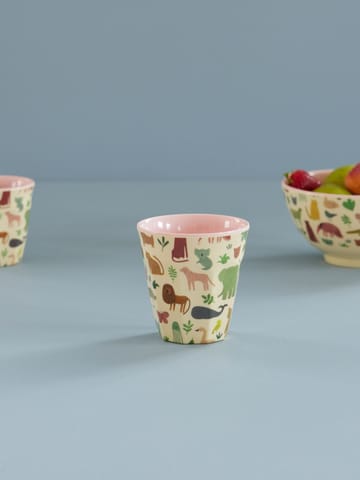 Rice melamine cup medium - Sweet Jungle Print-Soft Pink - RICE