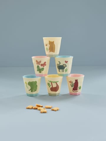 Rice melamine cup small 6-pack - Sweet Jungle - RICE