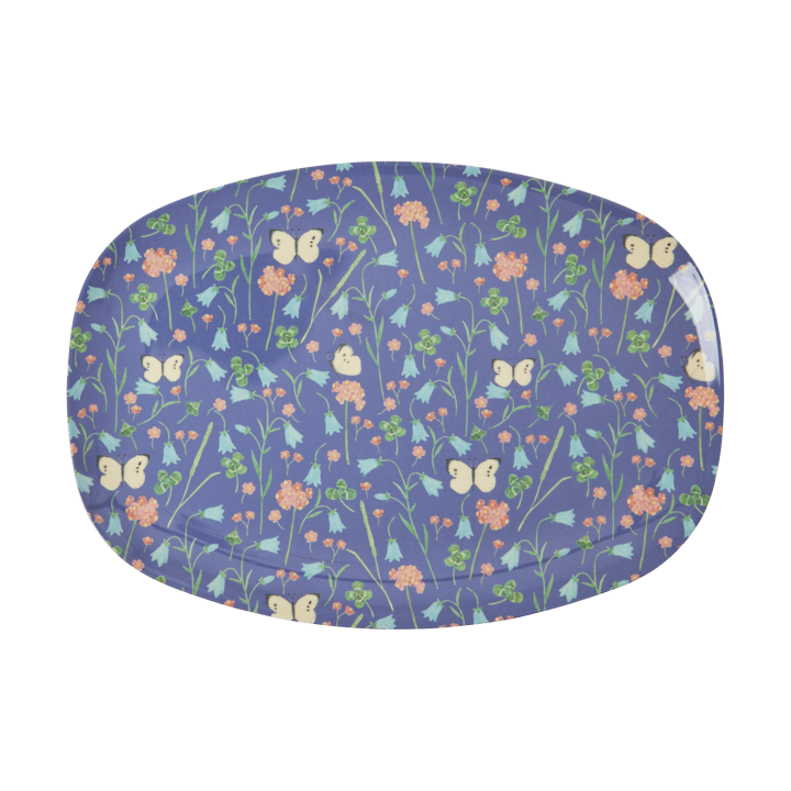 Rice melamine plate 22x30 cm, Navy Blue RICE