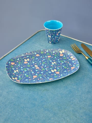 Rice melamine plate 22x30 cm - Navy Blue - RICE