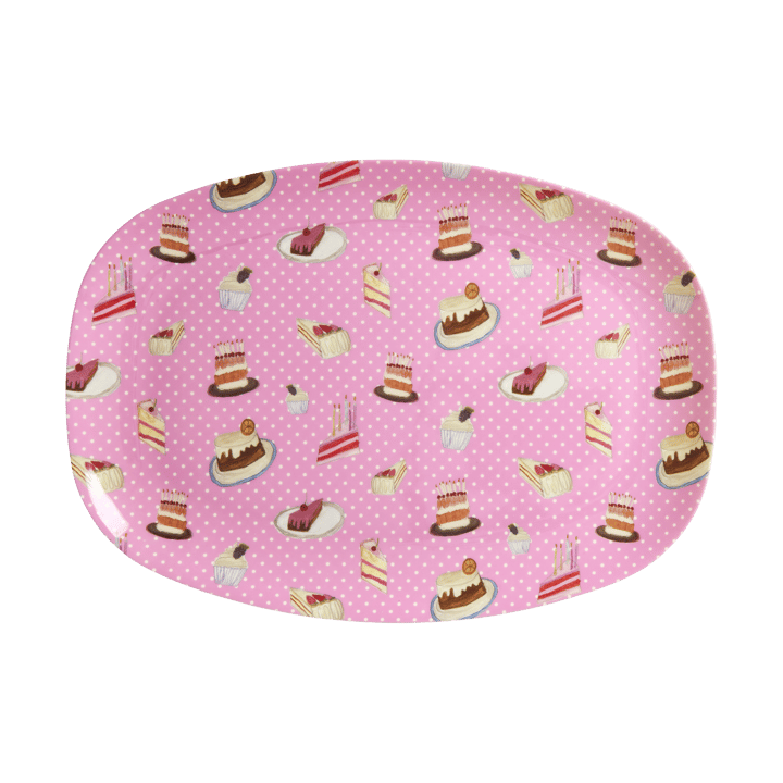 Rice melamine plate 22x30 cm - Sweet Cake - RICE