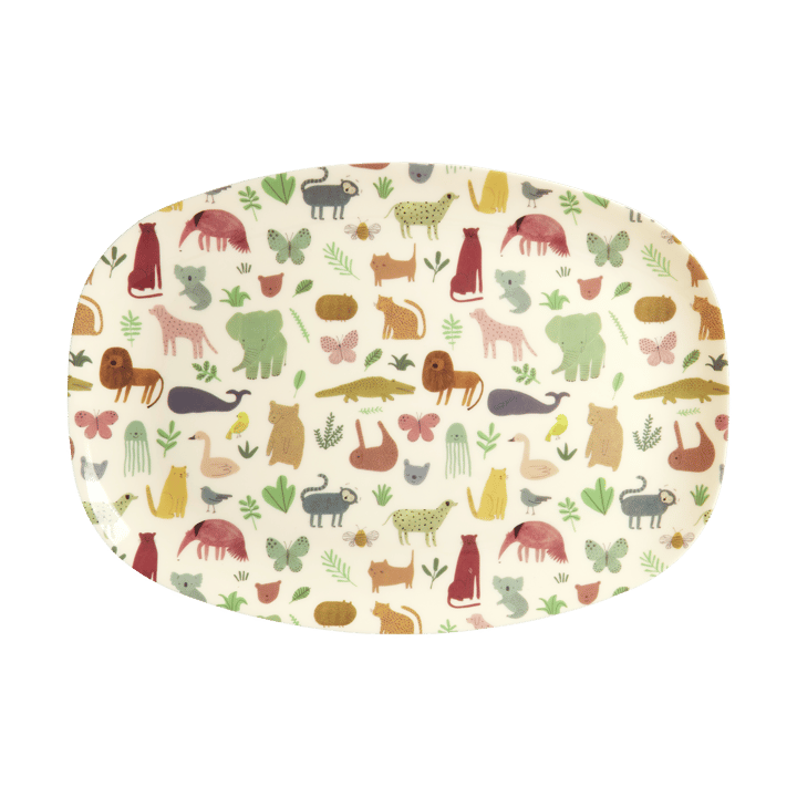 Rice melamine plate 22x30 cm, Sweet Jungle RICE