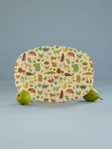 Rice melamine plate 22x30 cm - Sweet Jungle - RICE