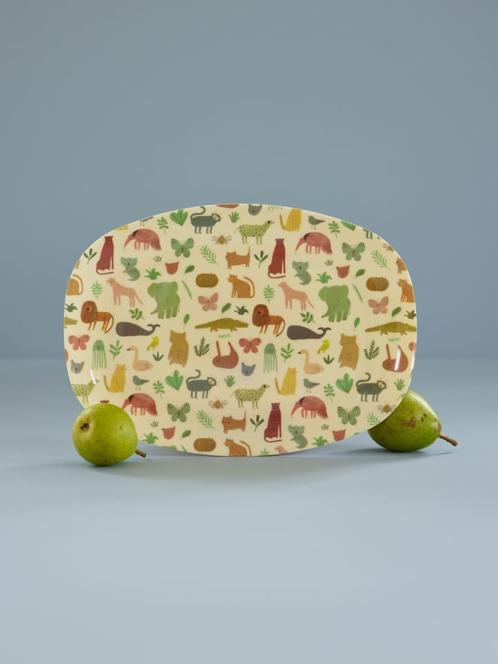 Rice melamine plate 22x30 cm, Sweet Jungle RICE