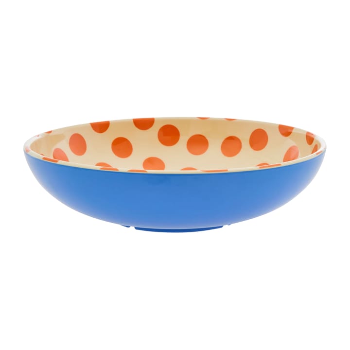 Rice salad bowl melamine Ø29.9 cm, Orange dots-blue RICE