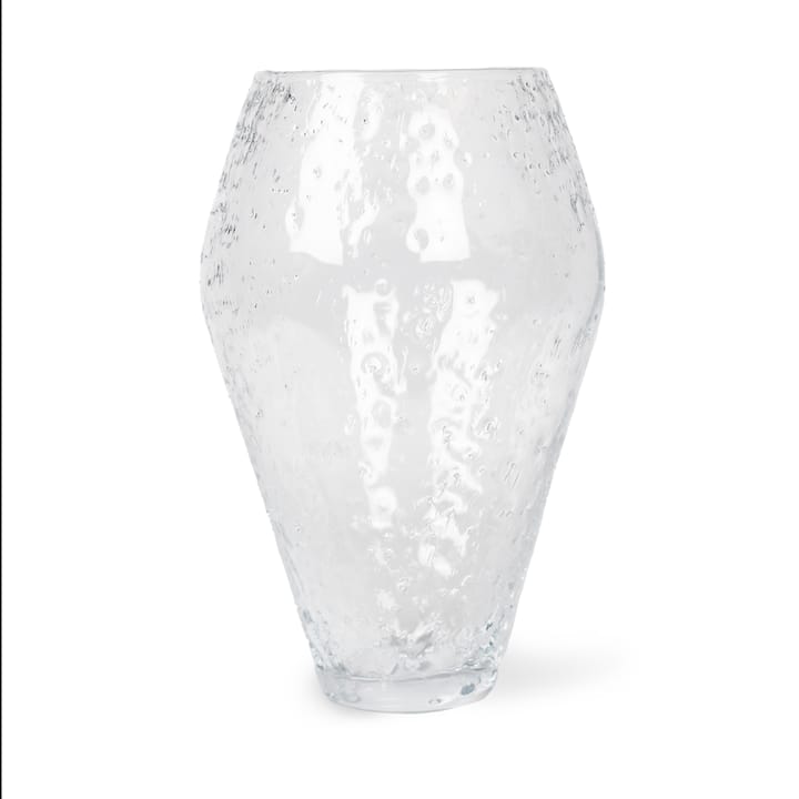 Crushed glass vase large, Clear Ro Collection