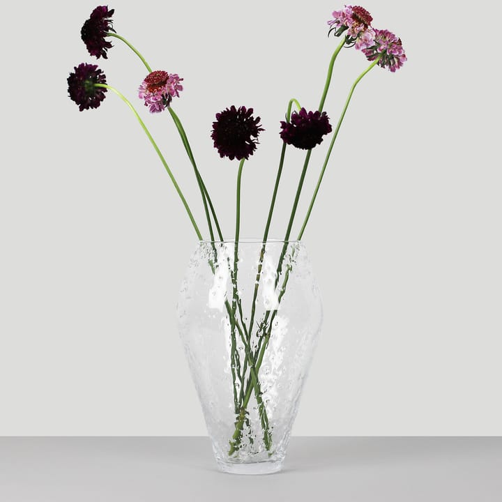 Crushed glass vase large, Clear Ro Collection