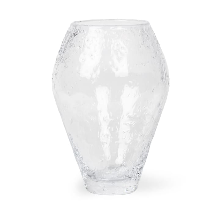 Crushed glass vase small, Clear Ro Collection