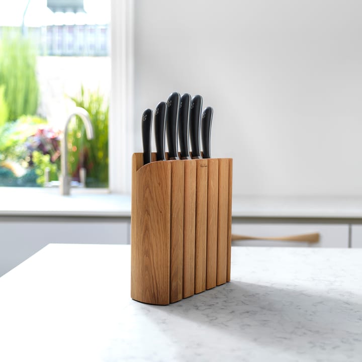 Signature Book Oak knife block set 7 pieces, oak Robert Welch