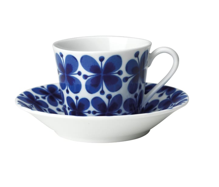 Mon Amie cup with saucer 14 cl gift wrap, Blue-white Rörstrand