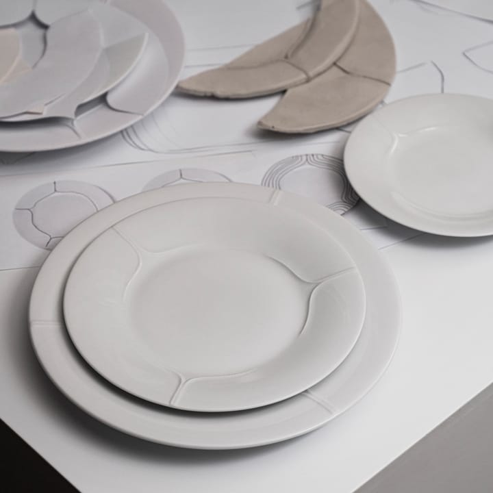 Pli Blanc plate 21 cm, white Rörstrand