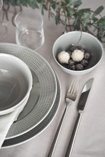 Swedish Grace deep plate 25 cm 6-pack Mist(grey) - undefined - Rörstrand