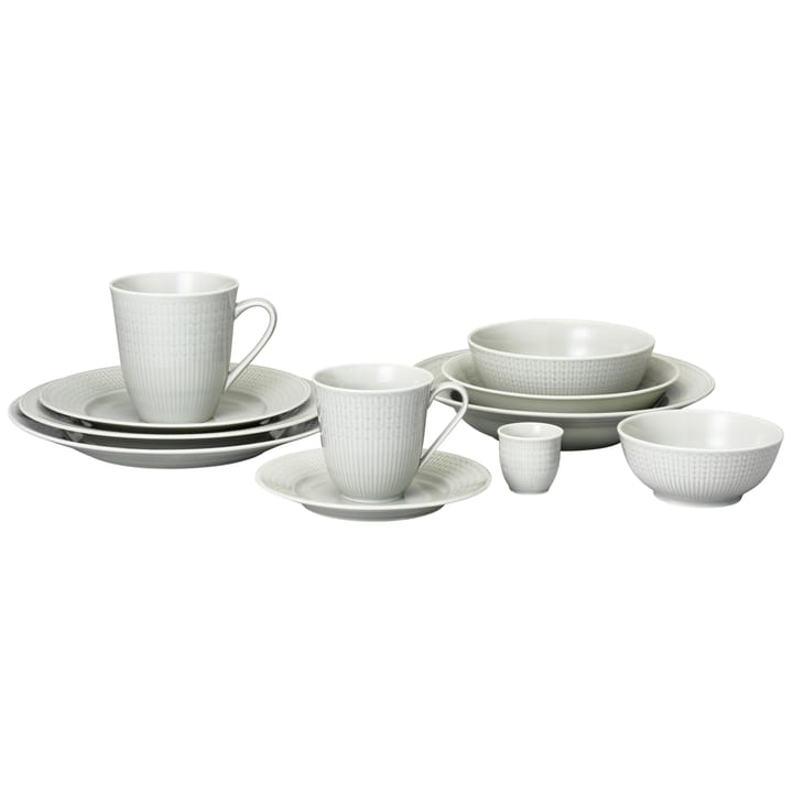 Swedish Grace deep plate 25 cm 6-pack Mist(grey) Rörstrand