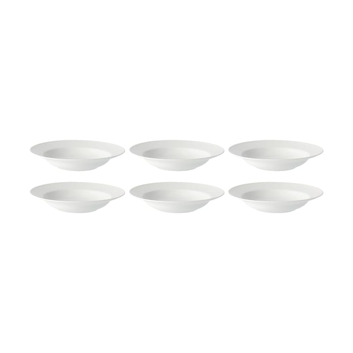 Swedish Grace deep plate 25 cm, 6-pack snow (white) - undefined - Rörstrand