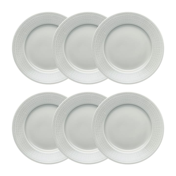 Swedish Grace plate small Ø 21 cm 6-pack Mist (grey) - undefined - Rörstrand