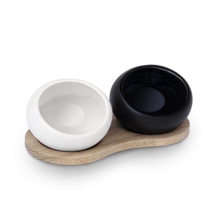 Grand Cru salt- och pepper cellar, black-white Rosendahl