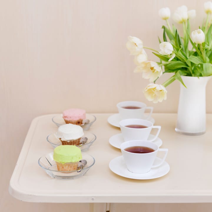 Grand Cru tea cup and saucer, white Rosendahl