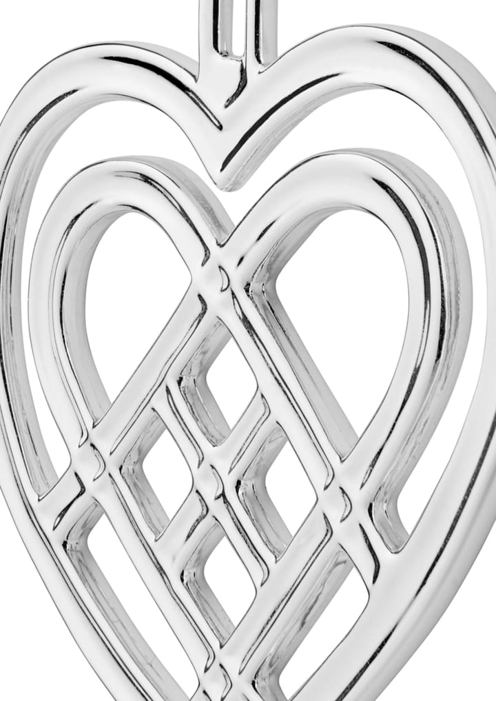 Weaved Heart Christmas ornament 6.5 cm, Silver-plated Rosendahl