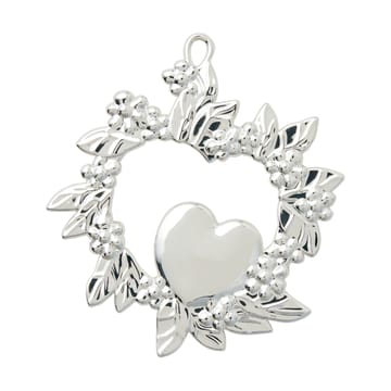 Wild Heart Christmas Ornament 8 cm - Silver-plated - Rosendahl