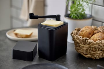 Classic cheese box incl cheese slicer 16.5x10x19 cm - Black - Rosti