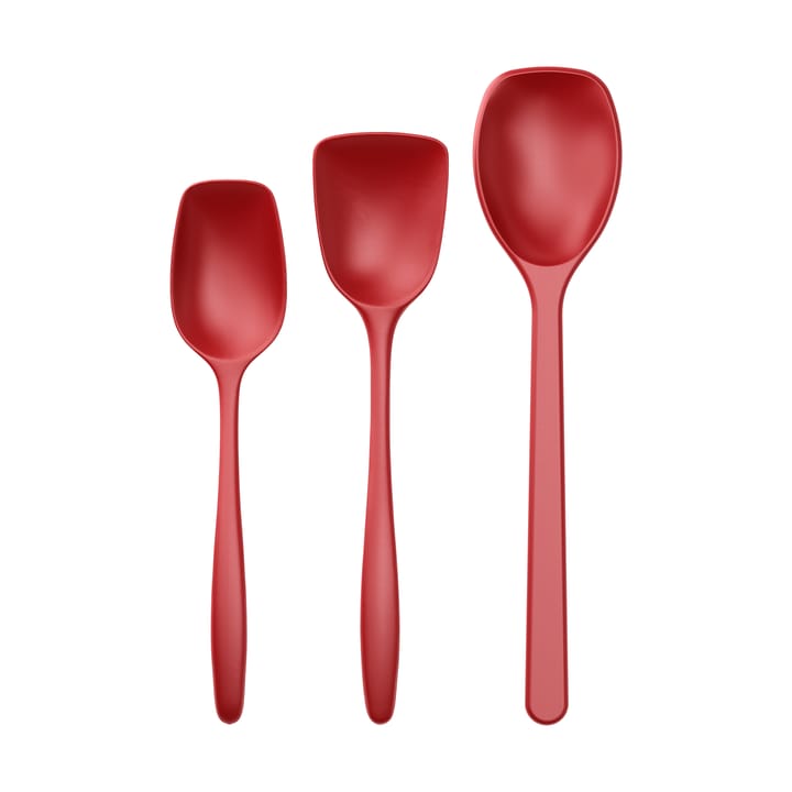 Classic cooking spoon set 3 pieces - Red - Rosti