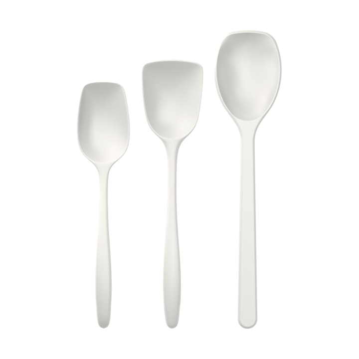 Classic cooking spoon set 3 pieces, White Rosti