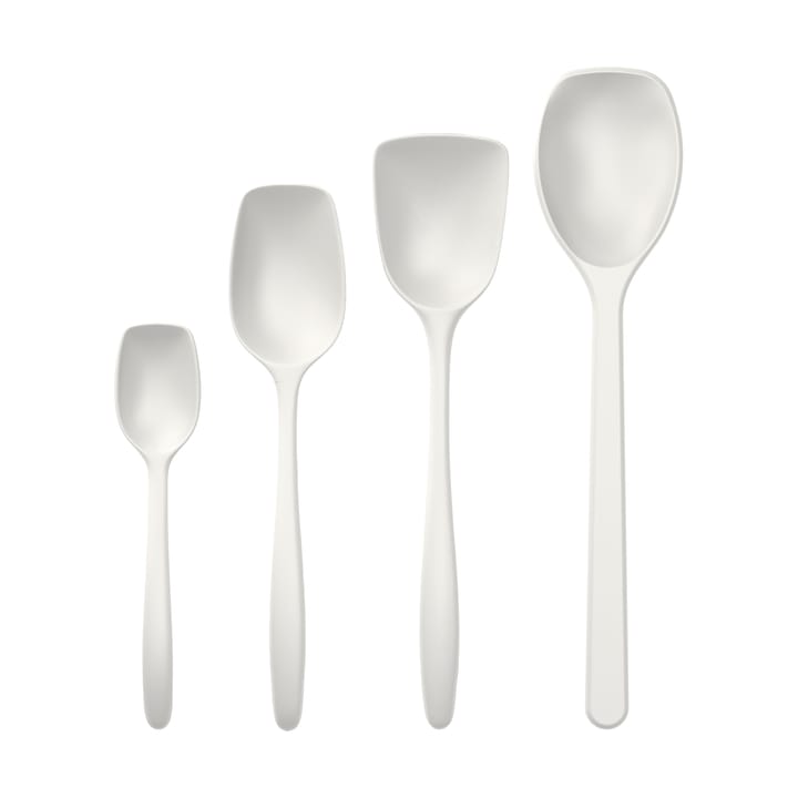 Classic cooking spoon set 4 pieces, White Rosti