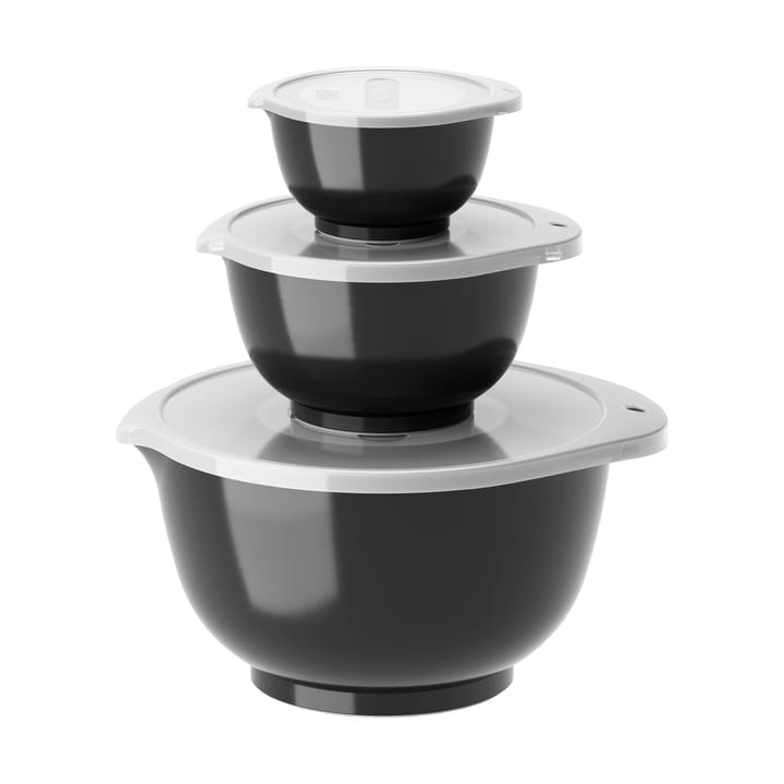 Margrethe bowl set 3-pack, Black Rosti