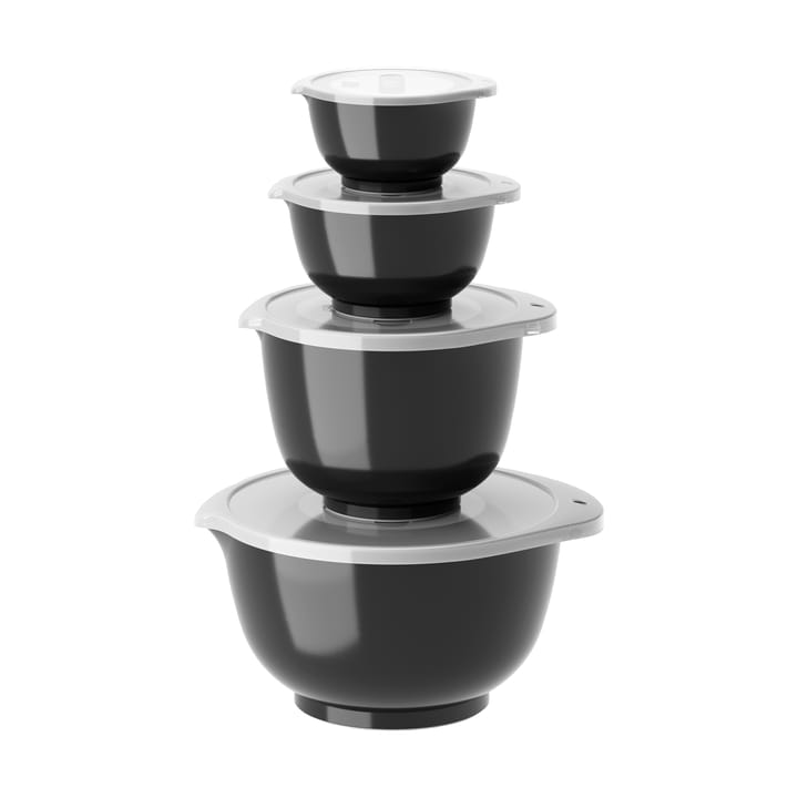 Margrethe bowl set 4-pack, Black Rosti