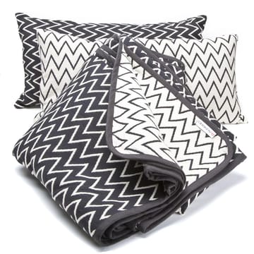 Zigzag cushion cover 30x60 cm - white - Ørskov