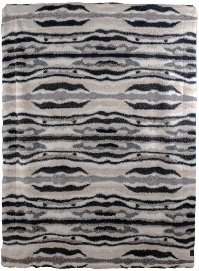 Alba throw blanket 130x170 cm, Gray-black-white Sagaform