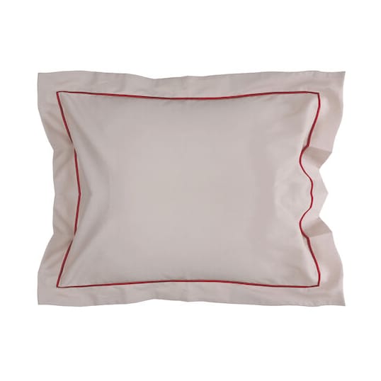 Carl pillowcase 50x60 cm, Beige-burgundy Sagaform