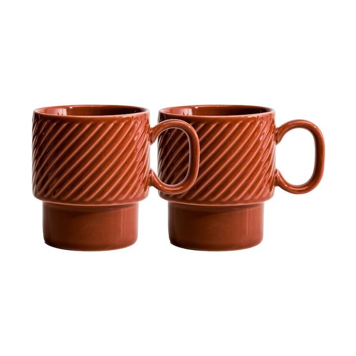 Coffee & More coffee mug 2-pack, Terracotta Sagaform