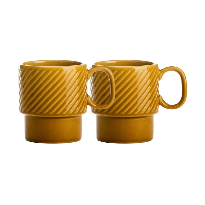 Coffee & More coffee mug 2-pack, Yellow Sagaform