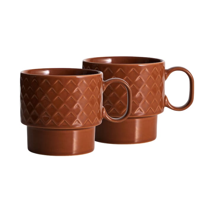 Coffee & More tea mug 2-pack, Terracotta Sagaform