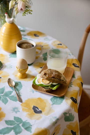 Eden waxed tablecloth Ø180 cm - Yellow - Sagaform