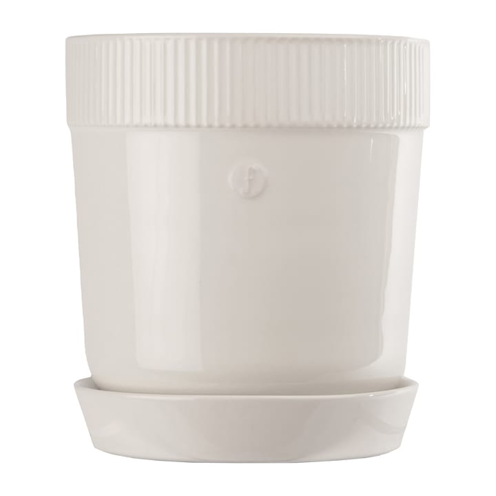 Elise flower pot with saucer Ø17 cm, White Sagaform