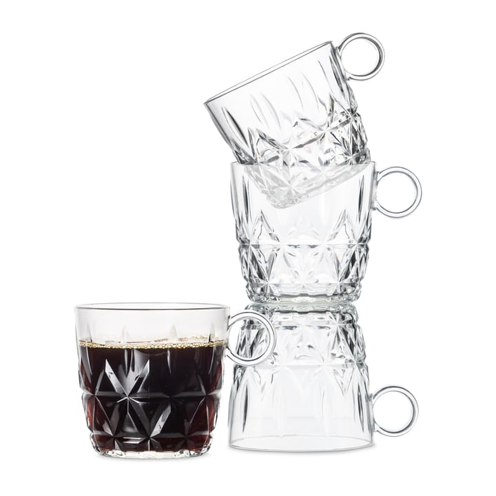 Picknick coffee cup 4-pack, Clear Sagaform