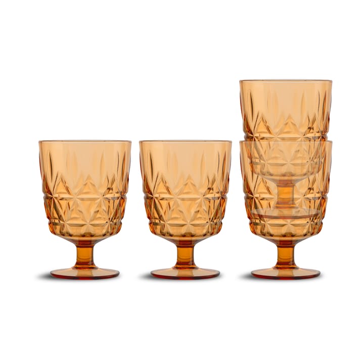 Picknick Juni glass 4-pack - Amber - Sagaform