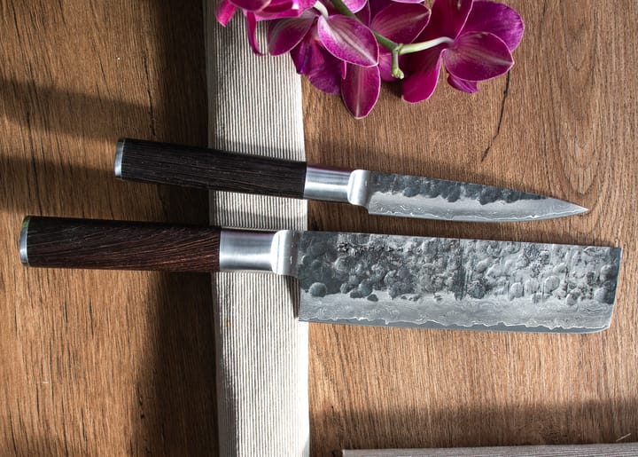 Kuro Nakiri 18 cm with petty 11 cm, 2 pieces Satake