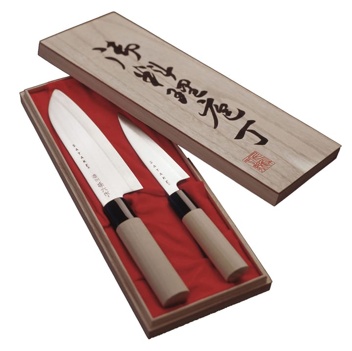 Satake Houcho knife set petty & santoku, 2 pieces Satake