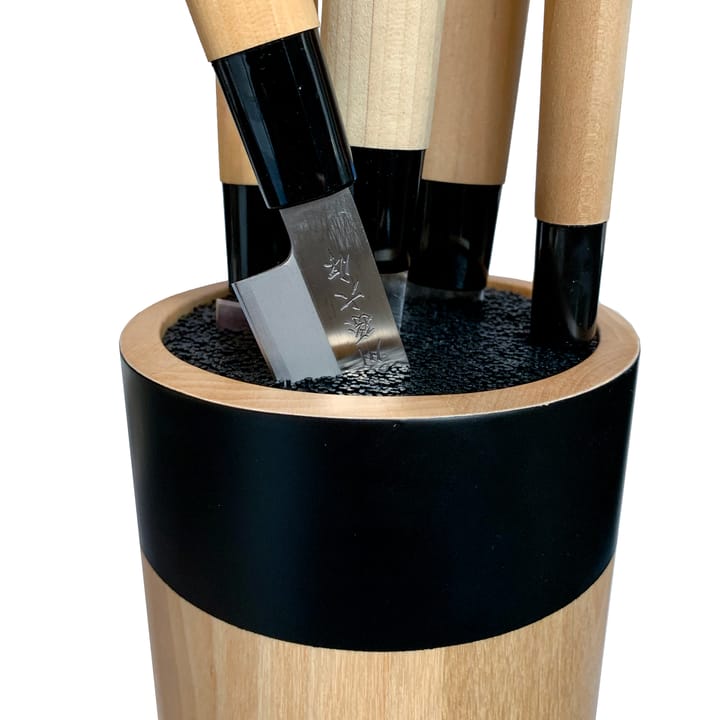 Satake Houcho versatile knife block, birch-black Satake