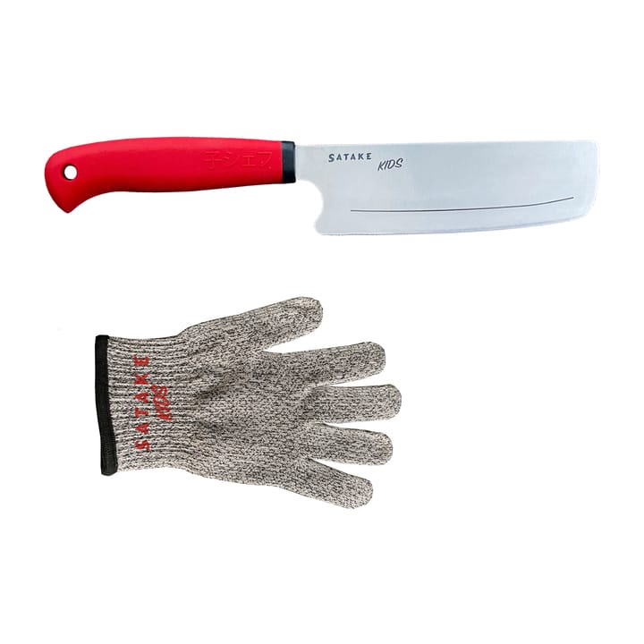 Satake Kids child knife & cut-resistant mitten, 2 pieces Satake