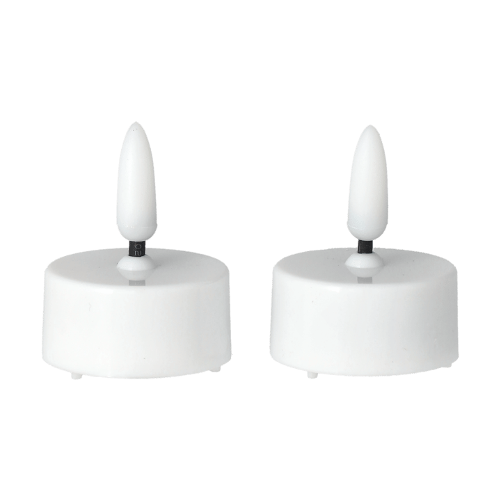 Bright LED tealight Ø3.8 cm 2-pack, White Scandi Essentials