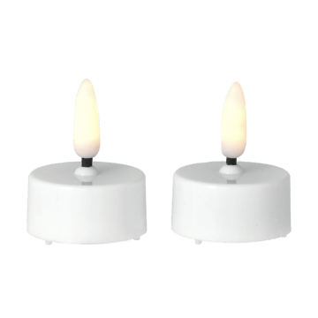 Bright LED tealight Ø3.8 cm 2-pack - White - Scandi Essentials