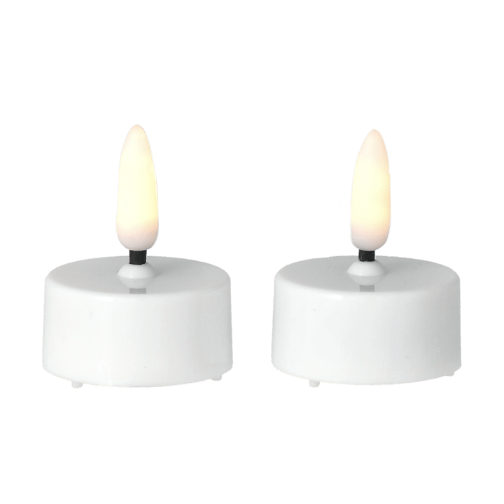 Bright LED tealight Ø3.8 cm 2-pack, White Scandi Essentials