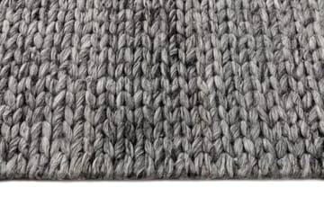 Braided wool carpet dark grey - 170x240 cm - Scandi Living