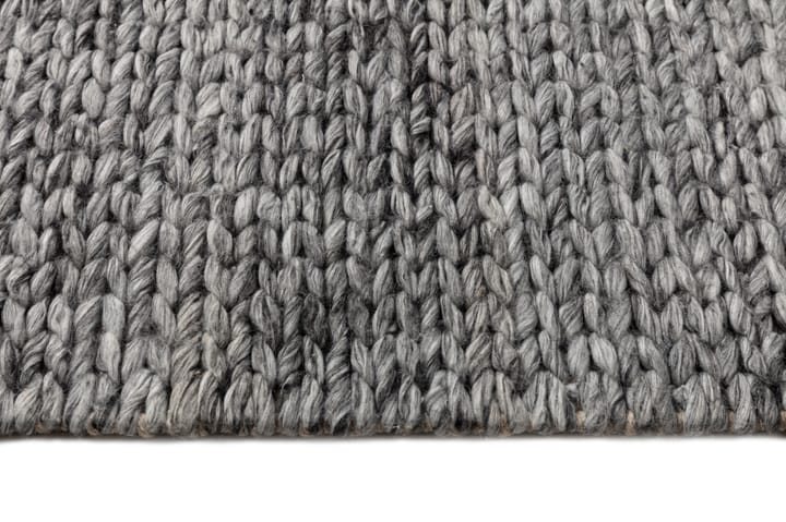 Braided wool carpet dark grey, 170x240 cm Scandi Living