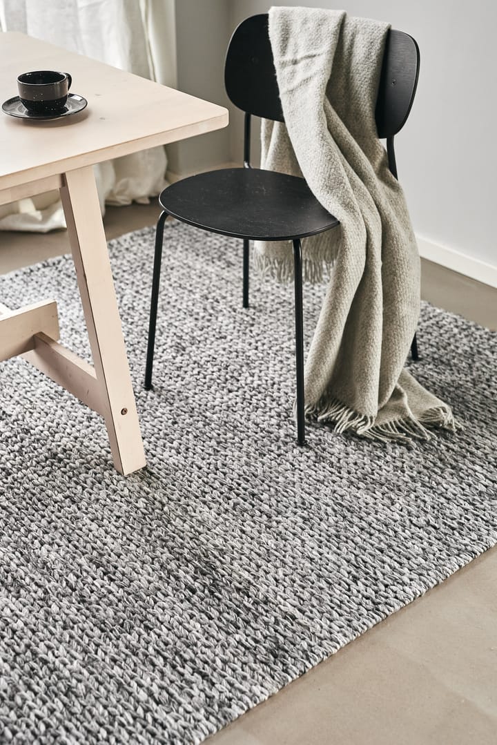 Braided wool carpet dark grey, 170x240 cm Scandi Living