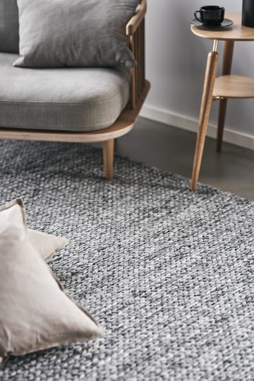 Braided wool carpet dark grey - 170x240 cm - Scandi Living